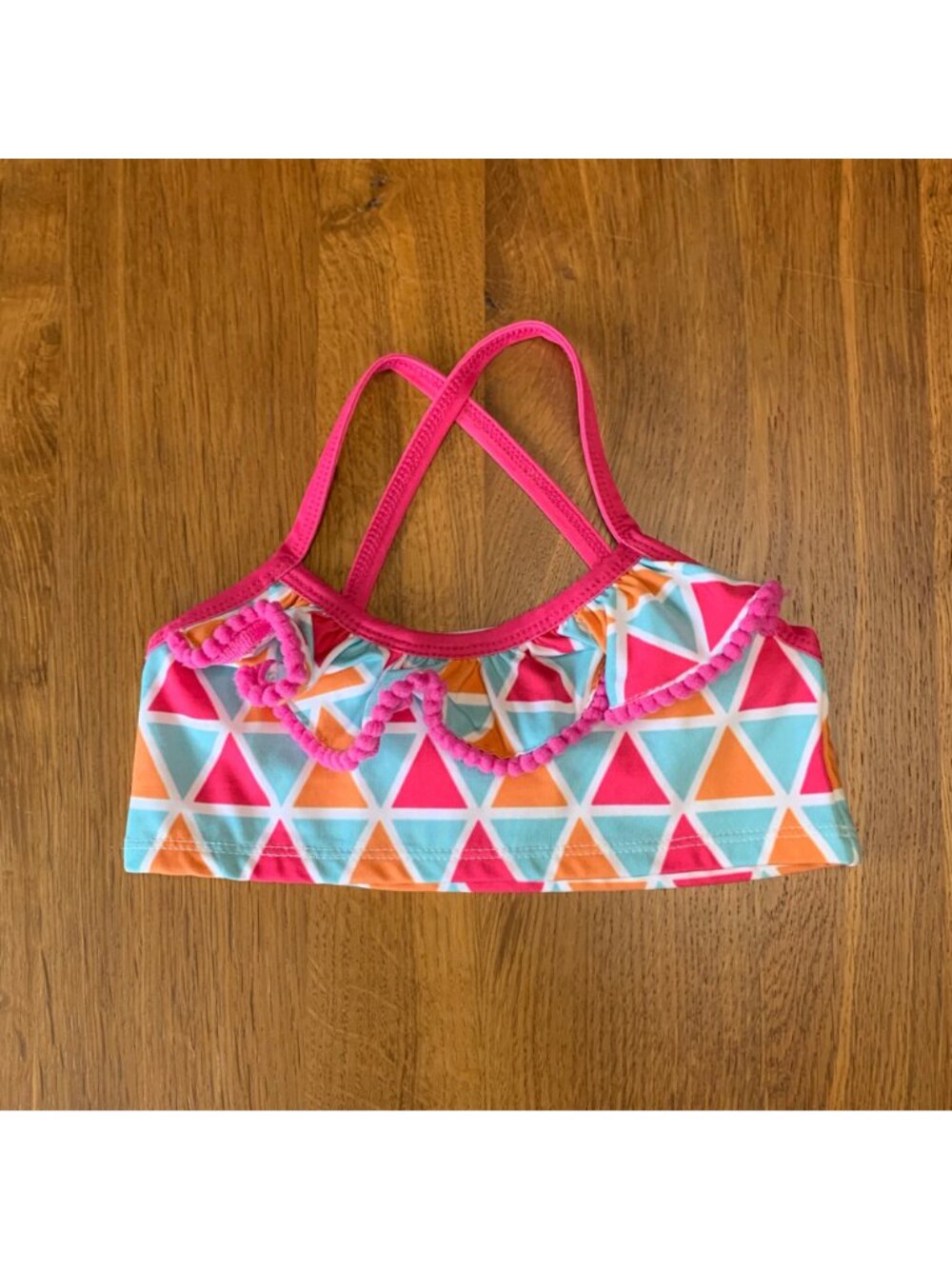 MASALA BABY Ruffle Skirted Swimsuit Girls 4T Mosaic Bikini Set 2 Piece Geometric - Picture 3 of 8